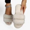 Chausson Claquette Fourrure Strass