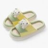 Chausson Claquette Peluche Animal Multicolore