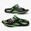 Chausson Claquette Sport Noir et Vert