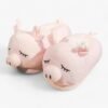 Chausson Cochon Peluche Rose