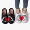 Chausson Cœur Squelette Noir et Blanc