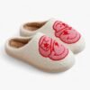 Chausson Emoji Sourire Peluche Blanc