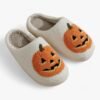 Chausson Fourrure Citrouille Halloween