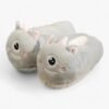 Chausson Gris Kawaii Monstre Peluche
