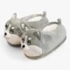 Chausson Husky Peluche Gris