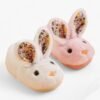 Chausson Lapin Oreilles Fleuries Peluche