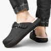 Chausson Mule Fourré Noir