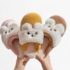 Chausson Nounours Peluche Rose Doux