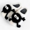 Chausson Peluche Kawaii Monstre Noir