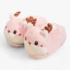 Chausson Peluche Renne Rose