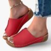 Chausson Sandale Femme Cuir Ouvert