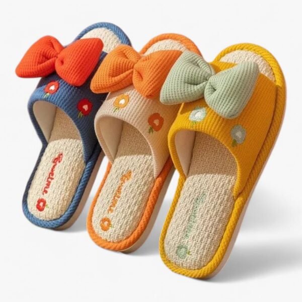 Chausson Sandale Nœud Fleur Coloré
