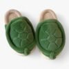 Chausson Tortue Peluche Antidérapant