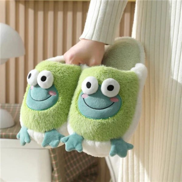 Chausson Grenouille Peluche Multicolore
