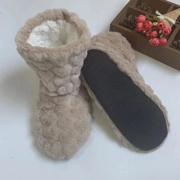 Pantoufle Bottine Peluche Antidérapante