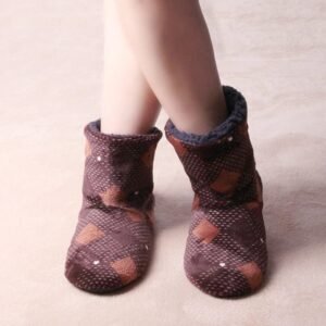 Chausson Botte Motif Carreaux