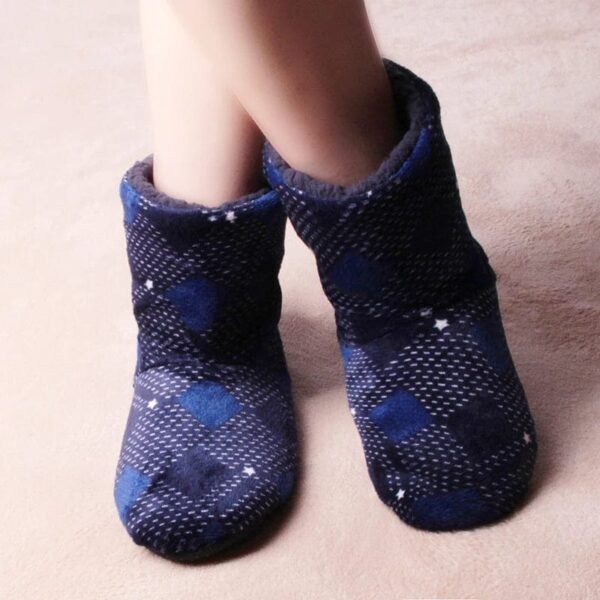 Chausson Botte Motif Carreaux