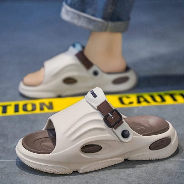 Chausson Sandale Ergonomique Blanc et Noir