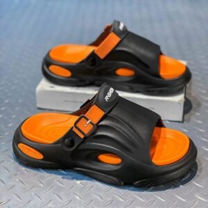 Chausson Sandale Ergonomique Blanc et Noir
