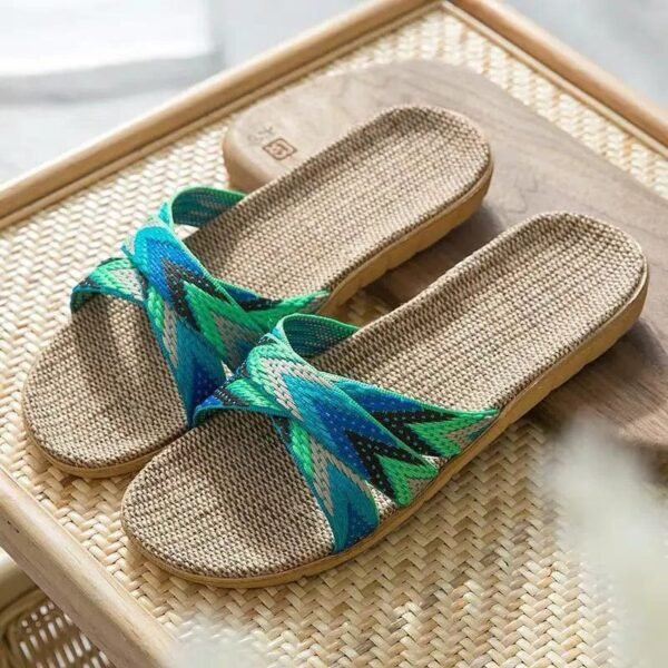 Chausson Claquette Tressée Multicolore