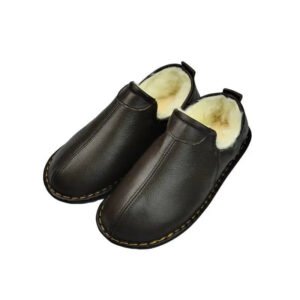 Chausson Fourré en Cuir