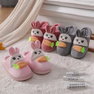 Chausson Lapin Peluche Carotte