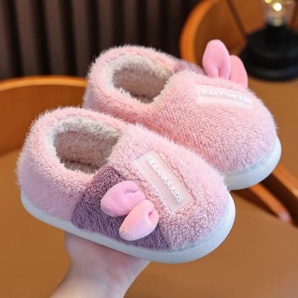 Chausson Enfant Peluche Lapin Coloré