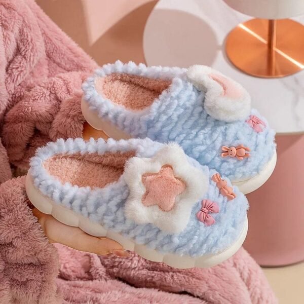 Chausson Peluche Étoile et Lune