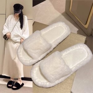 Chausson Claquette Fourrure Douce