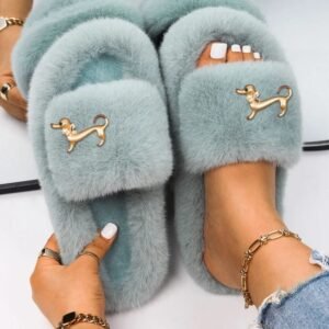 Chausson Claquette Fourrure Chien