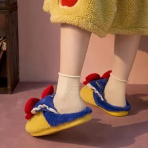 Chausson Femme Nœud Rouge Peluche
