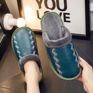 Chausson Mules Hiver Fourrure Zigzag