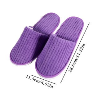 Chausson Claquette en Tissu à Rayures