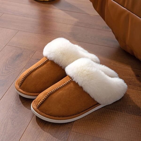 Chausson Mule Suédine Fourrée