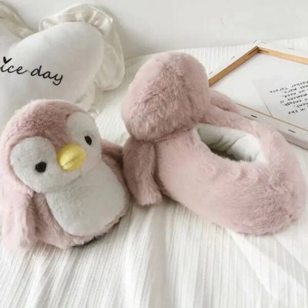 Chausson Pingouin Peluche Douce