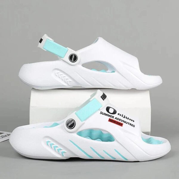 Chausson Claquette Sport Noir et Orange