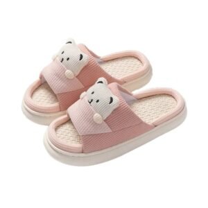 Chausson Claquette Peluche Animal Multicolore