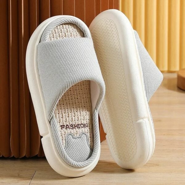 Chausson Sandale Ouverte en Tissu