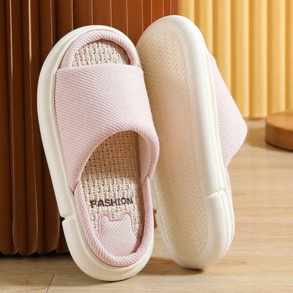 Chausson Sandale Ouverte en Tissu
