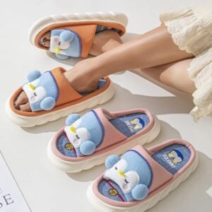 Chausson Claquette Pingouin Peluche