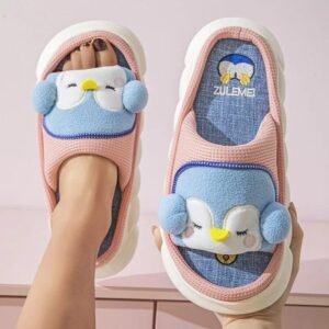 Chausson Claquette Pingouin Peluche