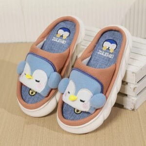 Chausson Claquette Pingouin Peluche