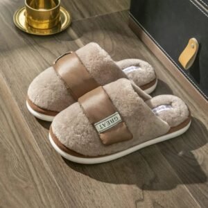 Chausson Femme Fourrure Mules Confortables