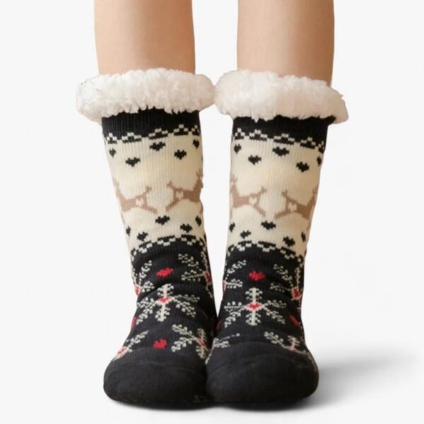 Chaussette Chausson Noël Renne Noir ok