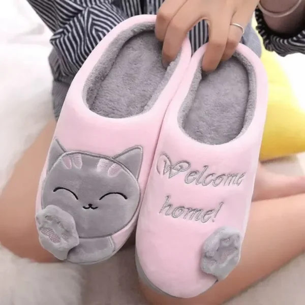 Chausson Femme Chat Kawaii Welcome