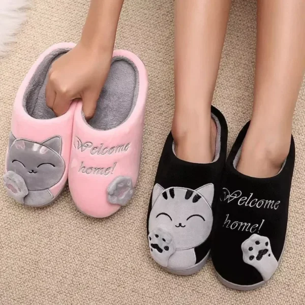 Chausson Femme Chat Kawaii Welcome
