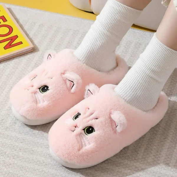 Chausson Chat Fluffy pour Femme
