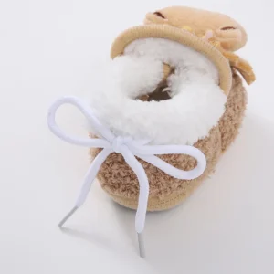 Chausson Bébé Ourson avec un Noeud