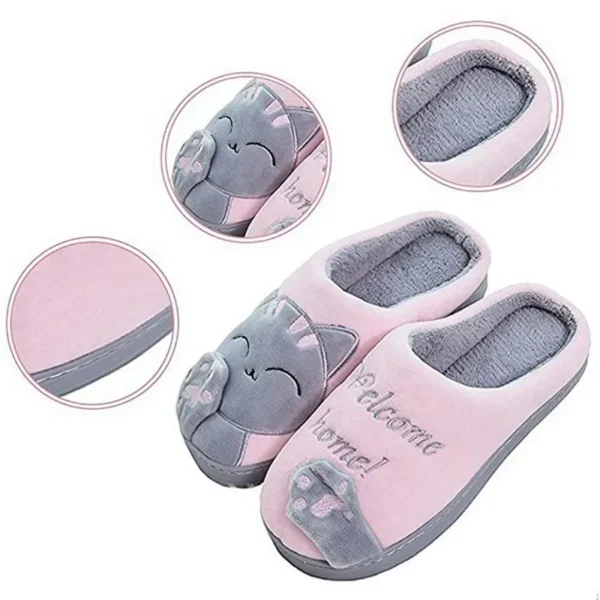 Chausson Femme Chat Kawaii Welcome