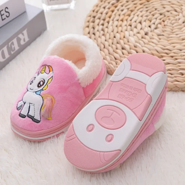 Chausson Licorne Rose pour Fille